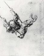 Old man on a swing Francisco Goya